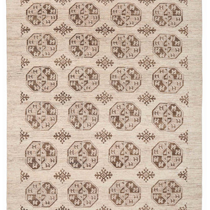 Modcar 7' 1" X 9' 9" Hand Knotted Wool Rug 7' 1" X 9' 9" (216 X 297) / Taupe / Wool