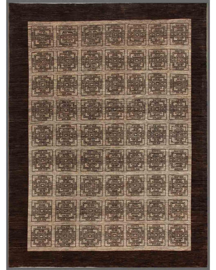 Modcar 11' 0" X 14' 5" Hand Knotted Wool Rug 11' 0" X 14' 5" (335 X 440) / Grey / Wool