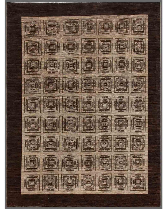 Modcar 11' 0" X 14' 5" Hand Knotted Wool Rug 11' 0" X 14' 5" (335 X 440) / Grey / Wool