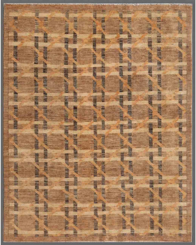 Modcar 5' 1" X 6' 3" Hand Knotted Wool Rug 5' 1" X 6' 3" (155 X 191) / Taupe / Wool