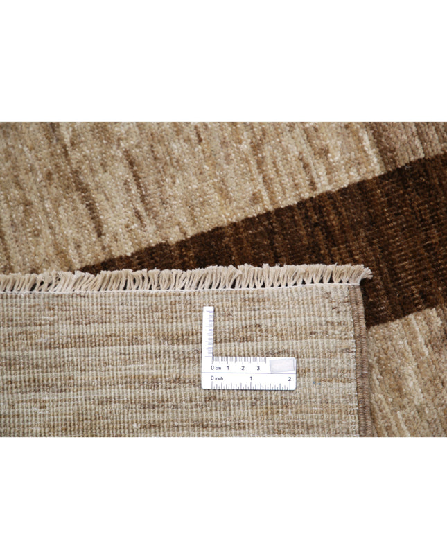 Modcar 5' 7" X 7' 5" Hand Knotted Wool Rug 5' 7" X 7' 5" (170 X 226) / Brown / Wool