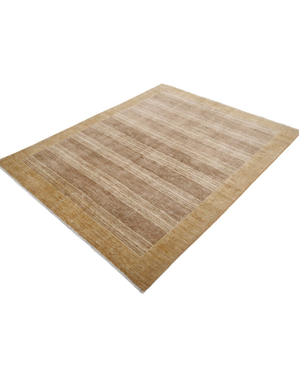 Modcar 5' 0" X 6' 4" Hand Knotted Wool Rug 5' 0" X 6' 4" (152 X 193) / Brown / Wool