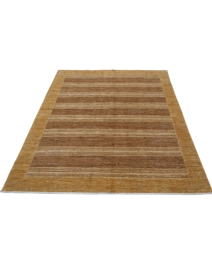 Modcar 5' 0" X 6' 4" Hand Knotted Wool Rug 5' 0" X 6' 4" (152 X 193) / Brown / Wool