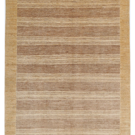 Modcar 5' 0" X 6' 4" Hand Knotted Wool Rug 5' 0" X 6' 4" (152 X 193) / Brown / Wool