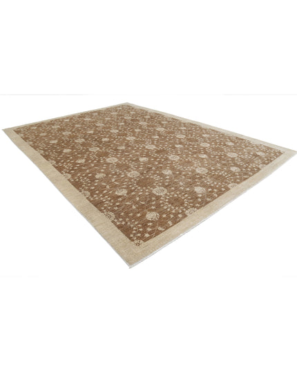 Modcar 9' 9" X 13' 4" Hand Knotted Wool Rug 9' 9" X 13' 4" (297 X 406) / Brown / Wool