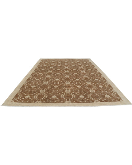 Modcar 9' 9" X 13' 4" Hand Knotted Wool Rug 9' 9" X 13' 4" (297 X 406) / Brown / Wool