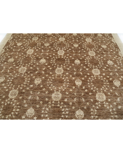 Modcar 9' 9" X 13' 4" Hand Knotted Wool Rug 9' 9" X 13' 4" (297 X 406) / Brown / Wool