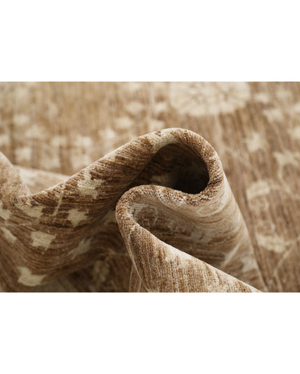 Modcar 9' 9" X 13' 4" Hand Knotted Wool Rug 9' 9" X 13' 4" (297 X 406) / Brown / Wool