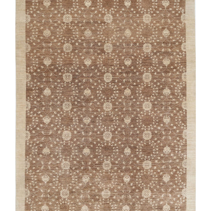 Modcar 9' 9" X 13' 4" Hand Knotted Wool Rug 9' 9" X 13' 4" (297 X 406) / Brown / Wool