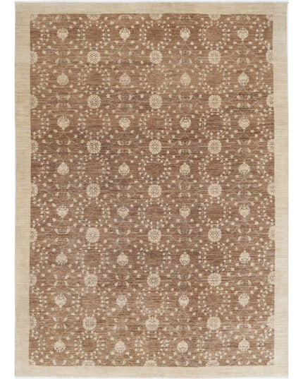 Modcar 9' 9" X 13' 4" Hand Knotted Wool Rug 9' 9" X 13' 4" (297 X 406) / Brown / Wool