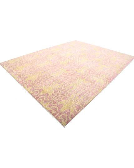 Modcar 9' 2" X 11' 9" Hand Knotted Wool Rug 9' 2" X 11' 9" (280 X 358) / Purple / Wool