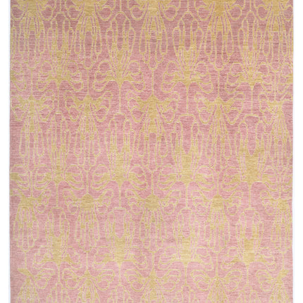 Modcar 9' 2" X 11' 9" Hand Knotted Wool Rug 9' 2" X 11' 9" (280 X 358) / Purple / Wool