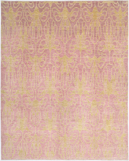 Modcar 9' 2" X 11' 9" Hand Knotted Wool Rug 9' 2" X 11' 9" (280 X 358) / Purple / Wool