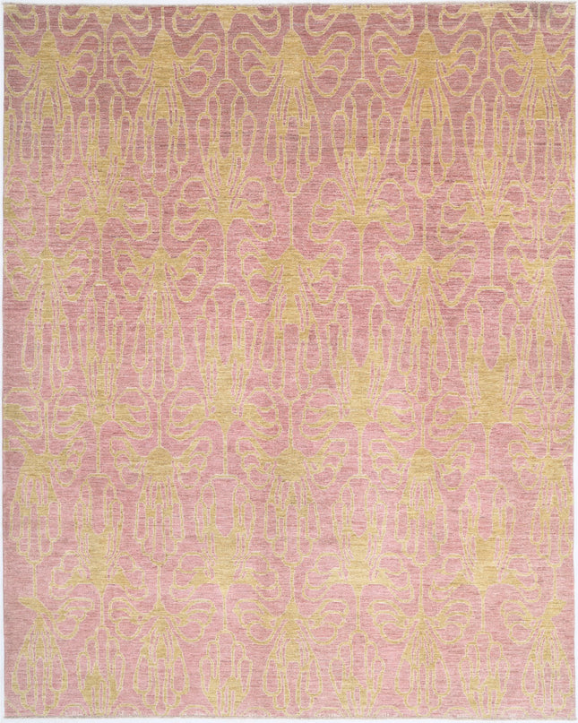 Modcar 9' 2" X 11' 9" Hand Knotted Wool Rug 9' 2" X 11' 9" (280 X 358) / Purple / Wool