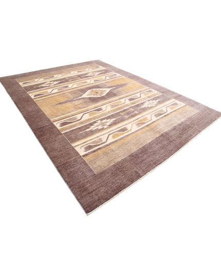 Modcar 8' 11" X 11' 8" Hand Knotted Wool Rug 8' 11" X 11' 8" (272 X 356) / Brown / Wool