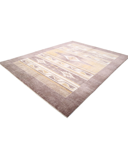 Modcar 8' 11" X 11' 8" Hand Knotted Wool Rug 8' 11" X 11' 8" (272 X 356) / Brown / Wool