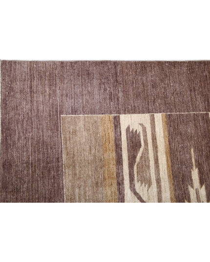 Modcar 8' 11" X 11' 8" Hand Knotted Wool Rug 8' 11" X 11' 8" (272 X 356) / Brown / Wool