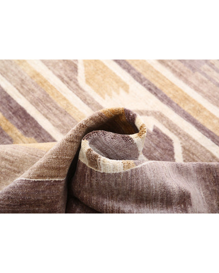 Modcar 8' 11" X 11' 8" Hand Knotted Wool Rug 8' 11" X 11' 8" (272 X 356) / Brown / Wool