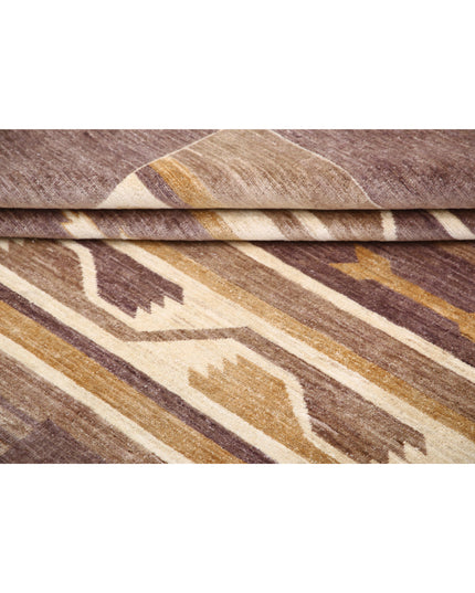 Modcar 8' 11" X 11' 8" Hand Knotted Wool Rug 8' 11" X 11' 8" (272 X 356) / Brown / Wool