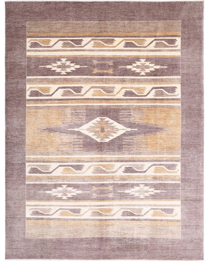Modcar 8' 11" X 11' 8" Hand Knotted Wool Rug 8' 11" X 11' 8" (272 X 356) / Brown / Wool
