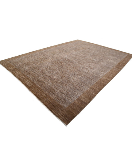 Modcar 9' 10" X 13' 6" Hand Knotted Wool Rug 9' 10" X 13' 6" (300 X 411) / Brown / Wool