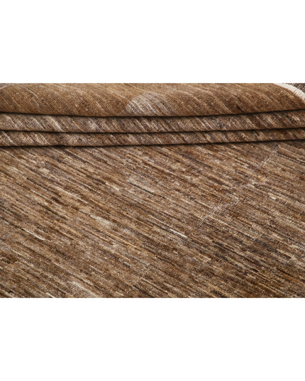 Modcar 9' 10" X 13' 6" Hand Knotted Wool Rug 9' 10" X 13' 6" (300 X 411) / Brown / Wool