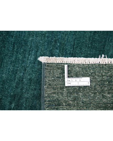 Modcar 9' 0" X 11' 4" Hand Knotted Wool Rug 9' 0" X 11' 4" (274 X 345) / Green / Wool