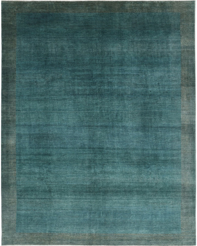 Modcar 9' 0" X 11' 4" Hand Knotted Wool Rug 9' 0" X 11' 4" (274 X 345) / Green / Wool