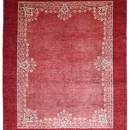 Modcar 8' 1" X 9' 10" Hand Knotted Wool Rug 8' 1" X 9' 10" (246 X 300) / Rust / Wool