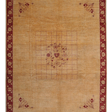 Modcar 9' 2" X 12' 0" Hand Knotted Wool Rug 9' 2" X 12' 0" (280 X 366) / Beige / Wool