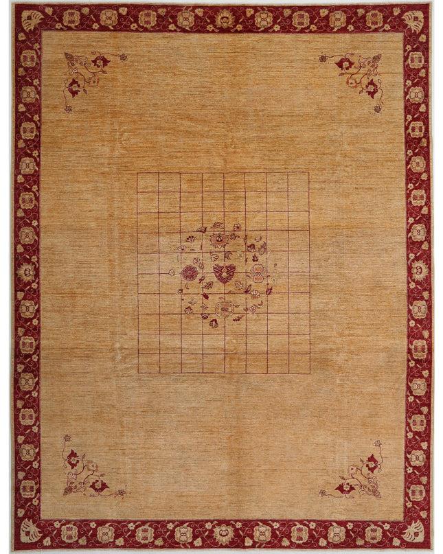 Modcar 9' 2" X 12' 0" Hand Knotted Wool Rug 9' 2" X 12' 0" (280 X 366) / Beige / Wool