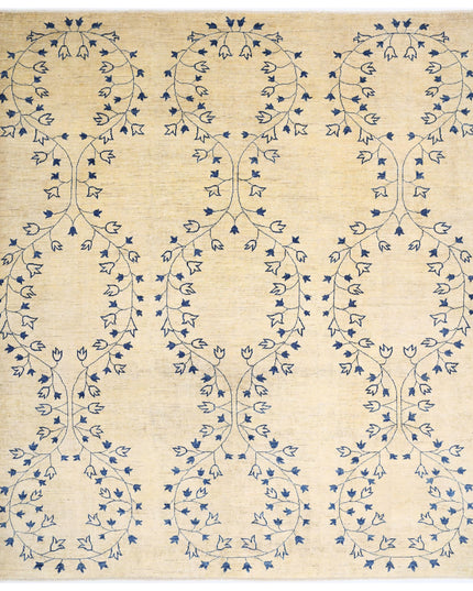 Modcar 9' 5" X 10' 9" Hand Knotted Wool Rug 9' 5" X 10' 9" (287 X 328) / Gold / Wool