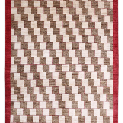 Modcar 9' 0" X 11' 8" Hand Knotted Wool Rug 9' 0" X 11' 8" (274 X 356) / Beige / Wool