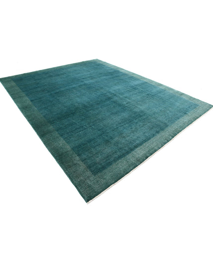Modcar 9' 1" X 11' 6" Hand Knotted Wool Rug 9' 1" X 11' 6" (277 X 351) / Green / Wool