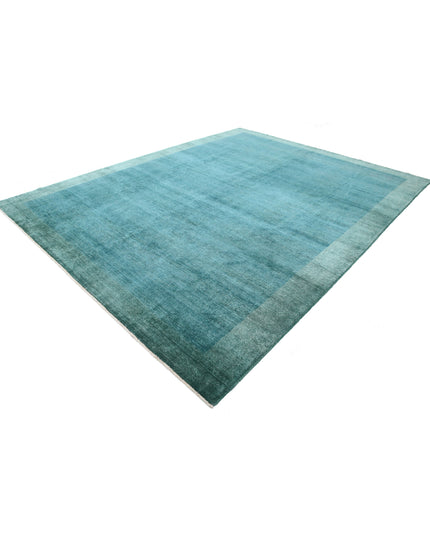 Modcar 9' 1" X 11' 6" Hand Knotted Wool Rug 9' 1" X 11' 6" (277 X 351) / Green / Wool