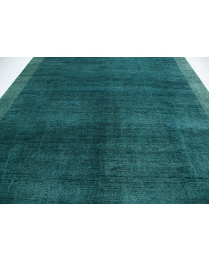 Modcar 9' 1" X 11' 6" Hand Knotted Wool Rug 9' 1" X 11' 6" (277 X 351) / Green / Wool