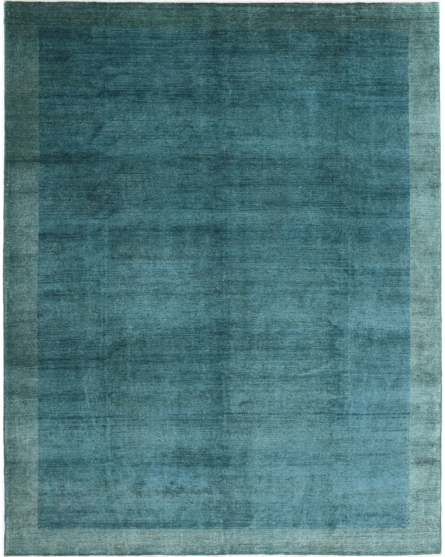 Modcar 9' 1" X 11' 6" Hand Knotted Wool Rug 9' 1" X 11' 6" (277 X 351) / Green / Wool