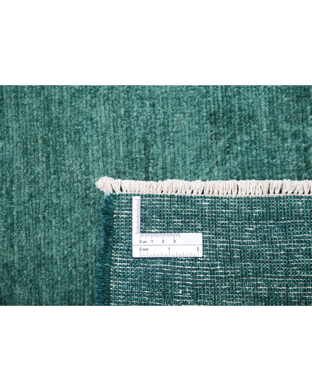 Modcar 8' 4" X 9' 4" Hand Knotted Wool Rug 8' 4" X 9' 4" (254 X 284) / Green / Wool