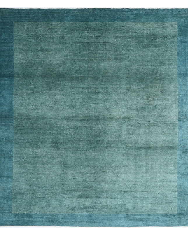 Modcar 8' 4" X 9' 4" Hand Knotted Wool Rug 8' 4" X 9' 4" (254 X 284) / Green / Wool
