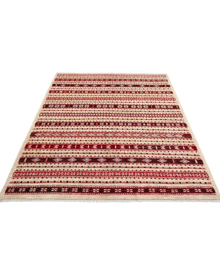 Modcar 5' 0" X 6' 6" Hand Knotted Wool Rug 5' 0" X 6' 6" (152 X 198) / Multi / Wool