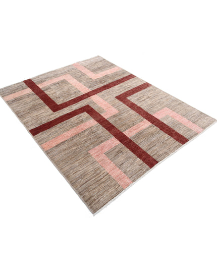 Modcar 4' 10" X 6' 2" Hand Knotted Wool Rug 4' 10" X 6' 2" (147 X 188) / Multi / Wool