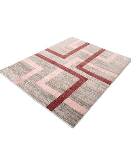 Modcar 4' 10" X 6' 2" Hand Knotted Wool Rug 4' 10" X 6' 2" (147 X 188) / Multi / Wool