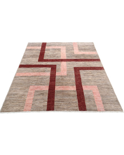 Modcar 4' 10" X 6' 2" Hand Knotted Wool Rug 4' 10" X 6' 2" (147 X 188) / Multi / Wool