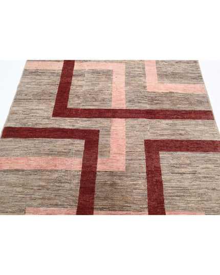 Modcar 4' 10" X 6' 2" Hand Knotted Wool Rug 4' 10" X 6' 2" (147 X 188) / Multi / Wool
