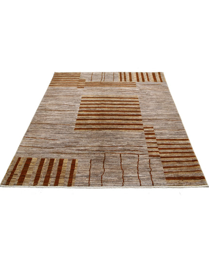 Modcar 4' 11" X 6' 4" Hand Knotted Wool Rug 4' 11" X 6' 4" (150 X 193) / Multi / Wool