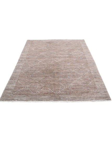 Modcar 5' 1" X 6' 3" Hand Knotted Wool Rug 5' 1" X 6' 3" (155 X 191) / Multi / Wool