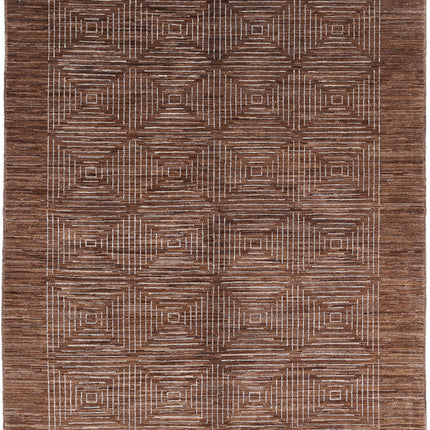 Modcar 5' 2" X 6' 2" Hand Knotted Wool Rug 5' 2" X 6' 2" (158 X 188) / Multi / Wool