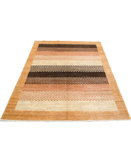 Modcar 4' 9" X 6' 4" Hand Knotted Wool Rug 4' 9" X 6' 4" (145 X 193) / Multi / Wool