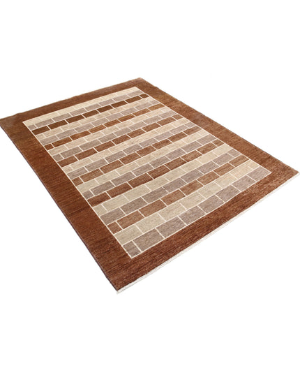 Modcar 4' 9" X 6' 0" Hand Knotted Wool Rug 4' 9" X 6' 0" (145 X 183) / Multi / Wool