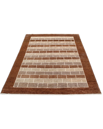 Modcar 4' 9" X 6' 0" Hand Knotted Wool Rug 4' 9" X 6' 0" (145 X 183) / Multi / Wool